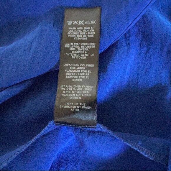 NWOT ASOS CURVE knot front blouse in electric blue sz 14 - Picture 8 of 9